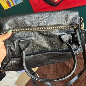 Kate Spade Black Pebbled Leather Shoulder Bag